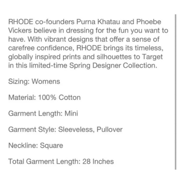 NWOT RHODE x Target Blue Zinnia Tiered Mini Dress - Picture 5 of 8